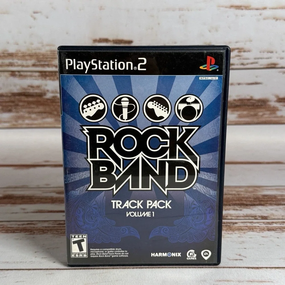 Rock Band Track Pack Vol 1 PS2 Game Manual Included Resurfaced Tested OEM